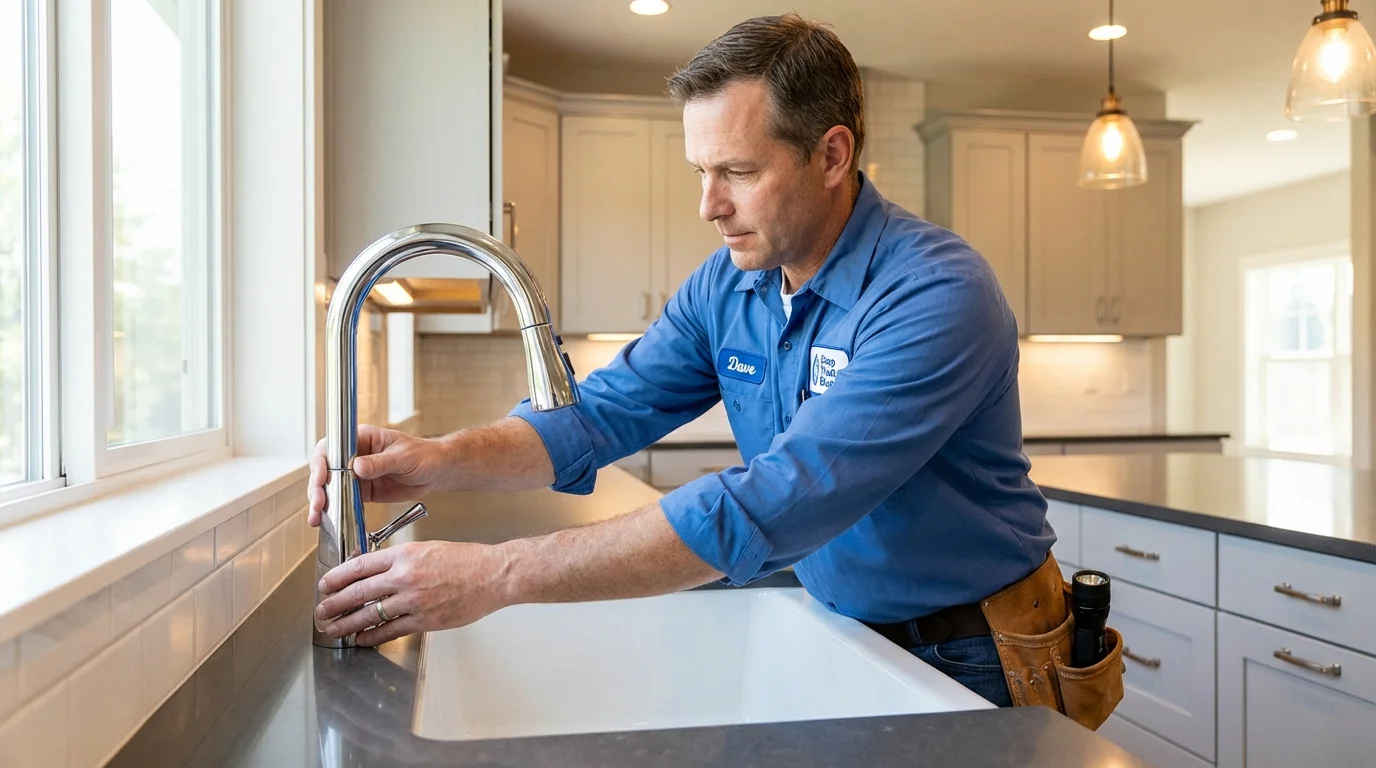 Kitchen faucet installation by Johns Plumbing LLC in Dierks